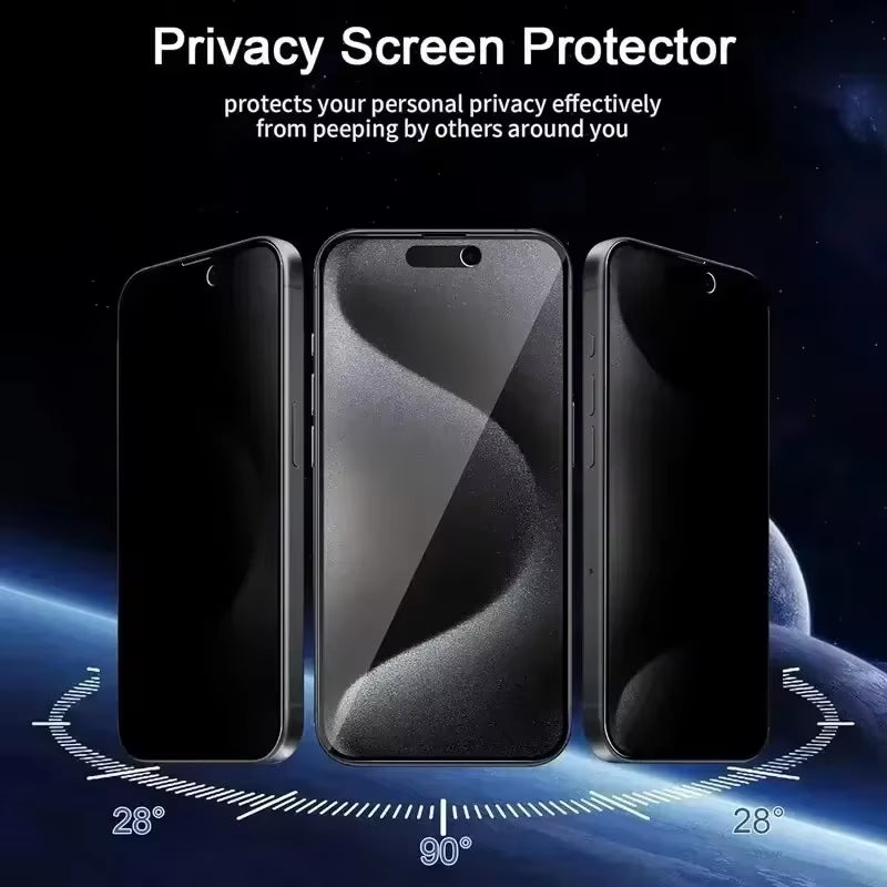 Full Cover Privacy Screen Protector for Iphone 11 12 13 14 15 Pro Max 8 plus Best 8K Anti-Spy Glass for Iphone 16 PRO XR XS MAX